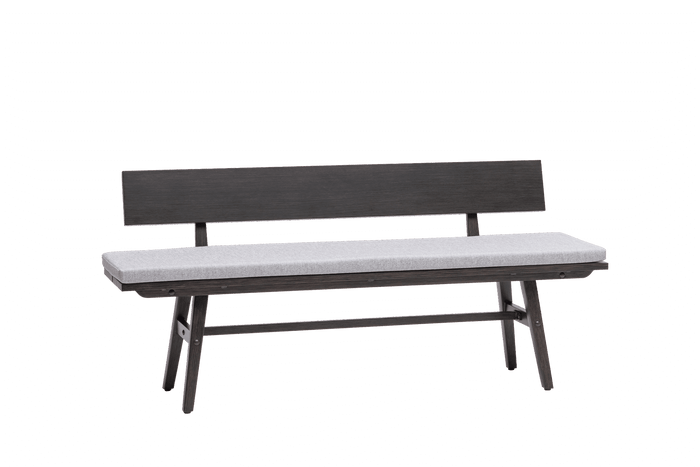 Canbria Bench with Back (KD) Rusty Umber