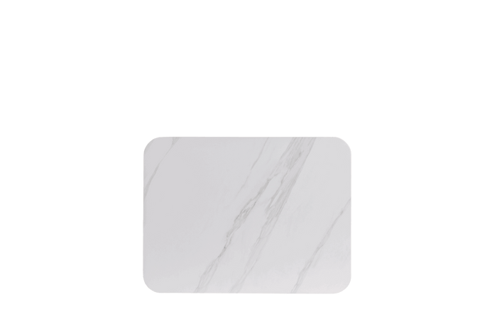 Sintered Stone Top 24″x33″Sq Table Top Glacier White