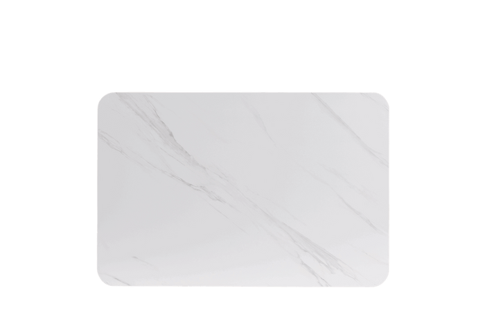 Sintered Stone Top 32″x48″Sq Table Top Glacier White