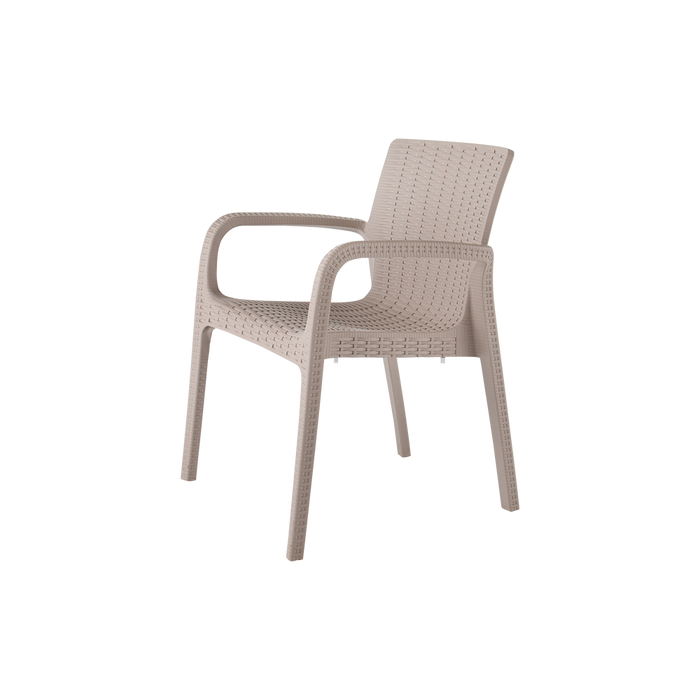 Koppla Stackable Rattan Dining Arm Chair