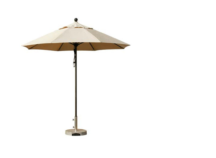 9" Aluminum, 38mm 2-Section Pole, Single Vent, Pulley, Sunbrella