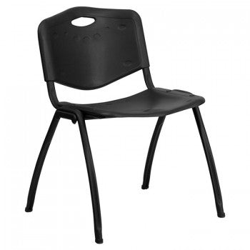 ADRIA SERIES BLACK PLASTIC STACK CHAIR