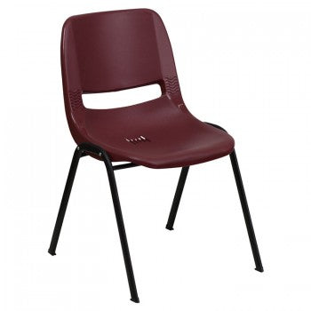 ADRIA SERIES BURGUNDY ERGONOMIC SHELL STACK CHAIR