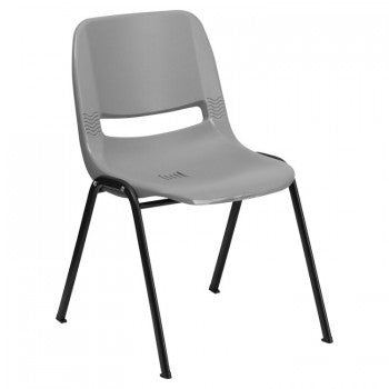 ADRIA SERIES GRAY ERGONOMIC SHELL STACK CHAIR