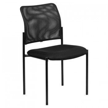ADRIA SERIES COMFORT BLACK MESH STACKABLE STEEL SIDE CHAIR