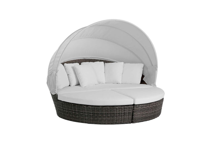 Coral Gables Round Daybed w/White Canopy
