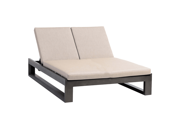 Element 5.0 Double Chaise Lounger Talk White Ash Grey