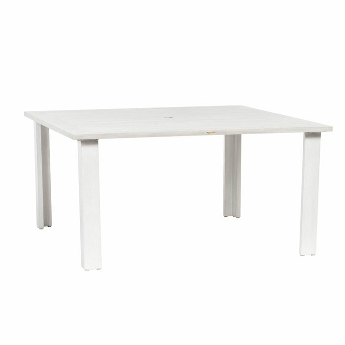 Limo 60" Square Dining Table W/Umbrella Hole (Whitewash)