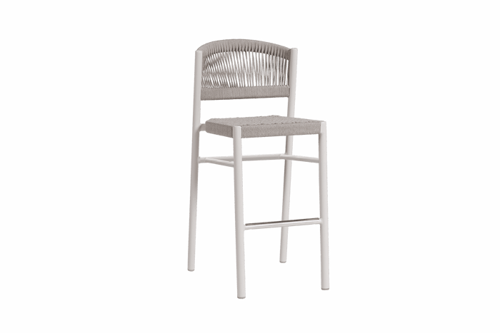 Naples Bar Chair w/o Arm (Stackable) White