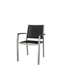 Evian Stacking Arm Chair - Batyline Mesh & Aluminum