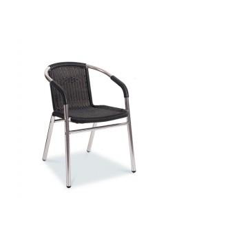 Lincoln Stacking Arm Chair - Resin & Aluminum