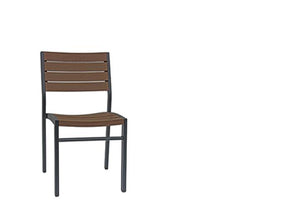 New Mirage Stacking Side Chair w/Durawood - Aluminum