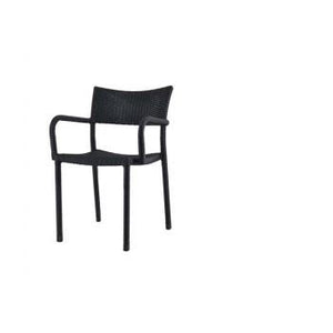 Norbu Stacking Arm Chair - Resin & Stainless Steel