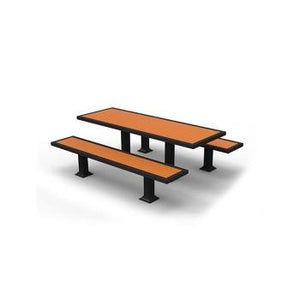 Plastic Wood Picnic Table with Unattached Benches CAT-023