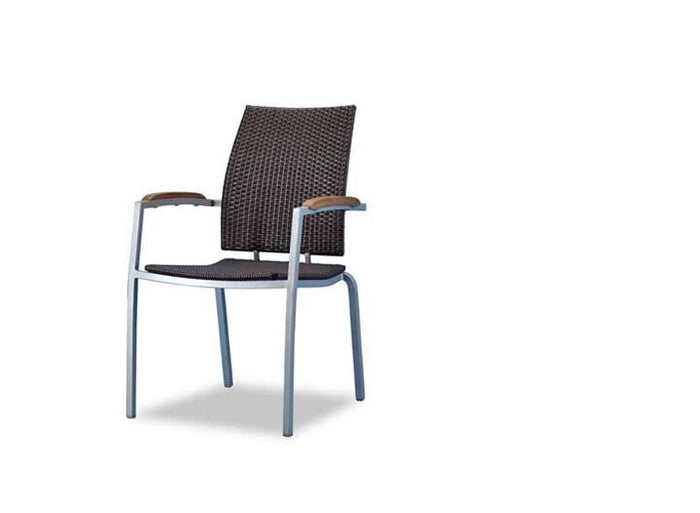 Zuni Arm Chair w/Durawood Armrest - Resin & Aluminum