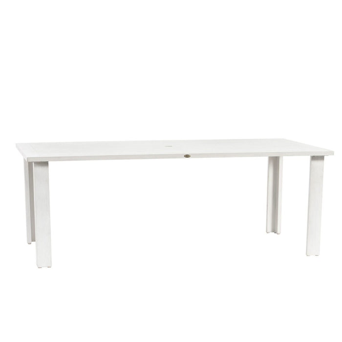 Limo 84"X42"Square Dining Table W/Umbrella Hole (Whitewash)